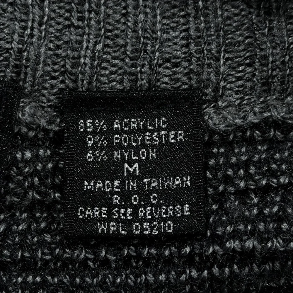 Vtg Peter England Mens Cardigan M Gray V Neck‎ Dad Grandpa Chunky Knit Sweater